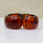 Curvy Clamper Bracelet in "Tortoiseshell" Bakelite