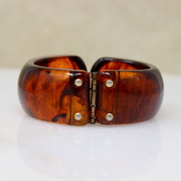Curvy Clamper Bracelet in "Tortoiseshell" Bakelite