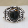 Remarkable Jasper & Coin Silver Cuff Bracelet