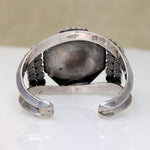 Remarkable Jasper & Coin Silver Cuff Bracelet