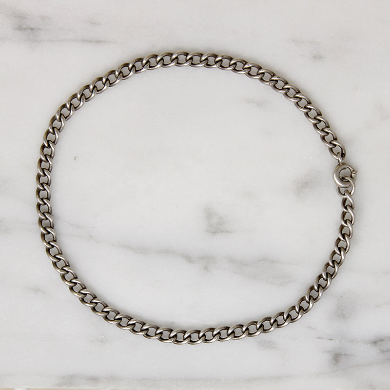 Light Sterling Silver Curb Chain Bracelet