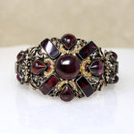 Opulent Garnet & Silver Gilt Bracelet with Pearl Accents
