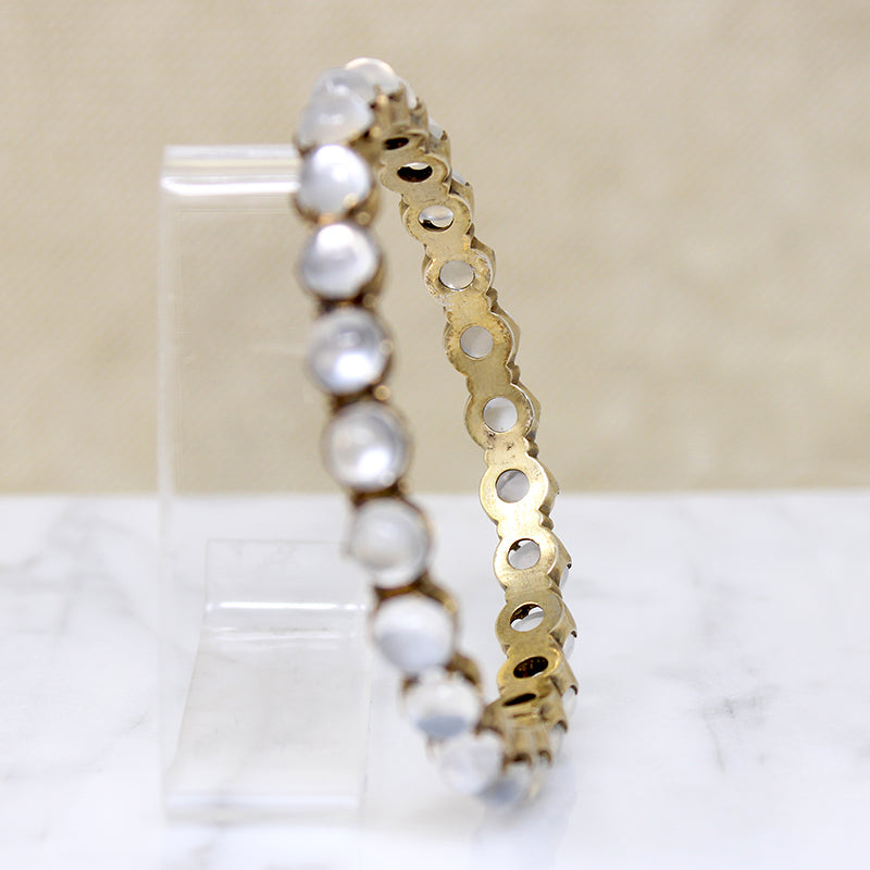 Enchanted Moonstone & Silver Gilt Bangle