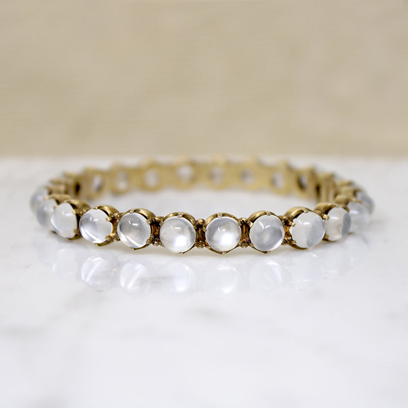 Enchanted Moonstone & Silver Gilt Bangle