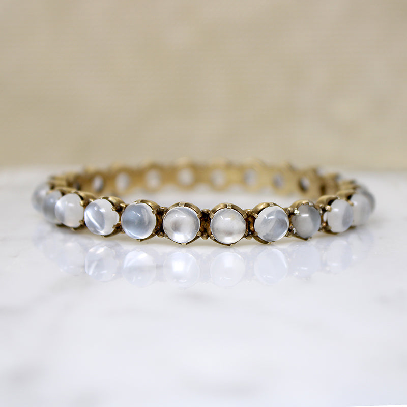 Enchanted Moonstone & Silver Gilt Bangle