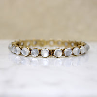 Enchanted Moonstone & Silver Gilt Bangle