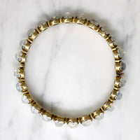 Enchanted Moonstone & Silver Gilt Bangle