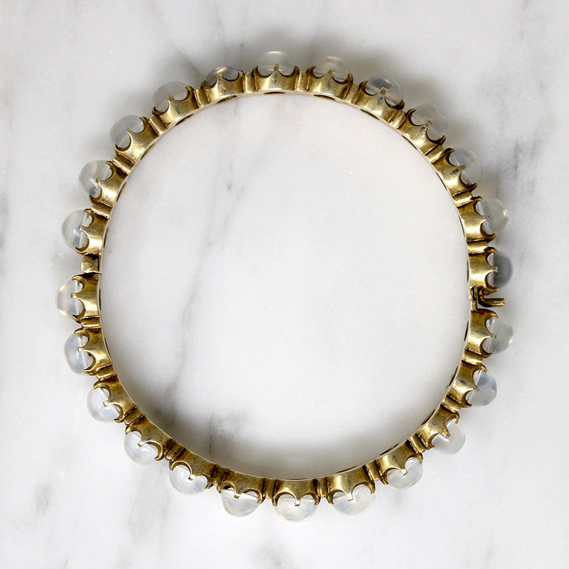 Enchanted Moonstone & Silver Gilt Bangle