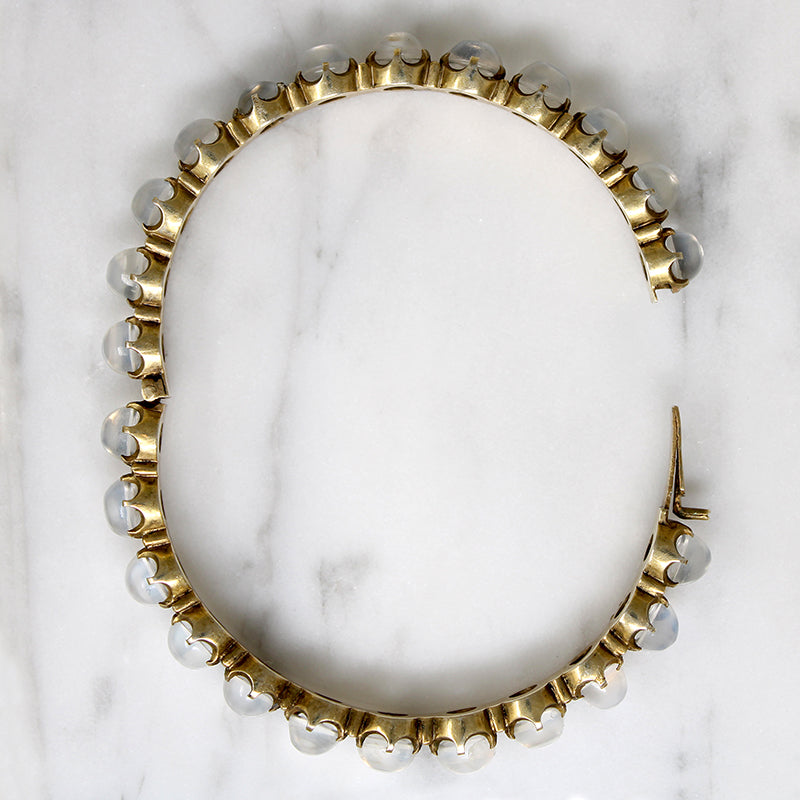 Enchanted Moonstone & Silver Gilt Bangle