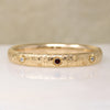 May's Gem Set Engraved Gold Bangle
