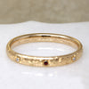 May's Gem Set Engraved Gold Bangle
