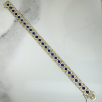 Subtle Art Deco Gold and Enamel Bracelet