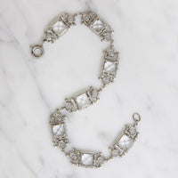 Dazzling Art Deco Crystal & Sterling Silver Bracelet