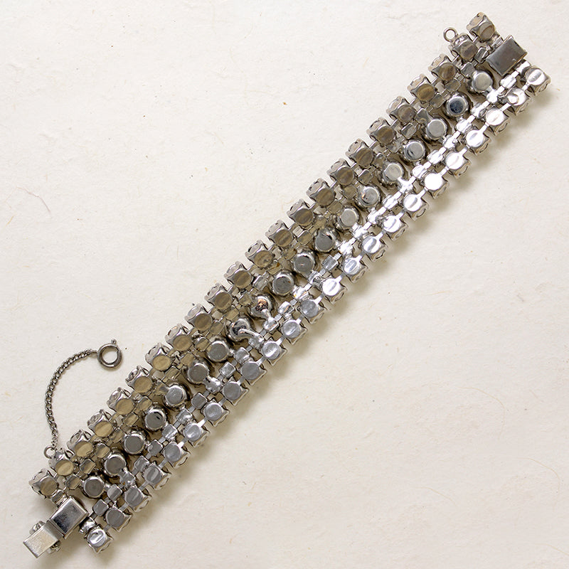 Dazzling Wide Rhinestone Costume Bracelet