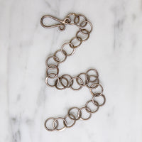 Edgy Sterling Silver Round Link Bracelet