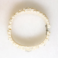 Sparkly Wedding Cake Ivory-Plastic Clamper Bracelet