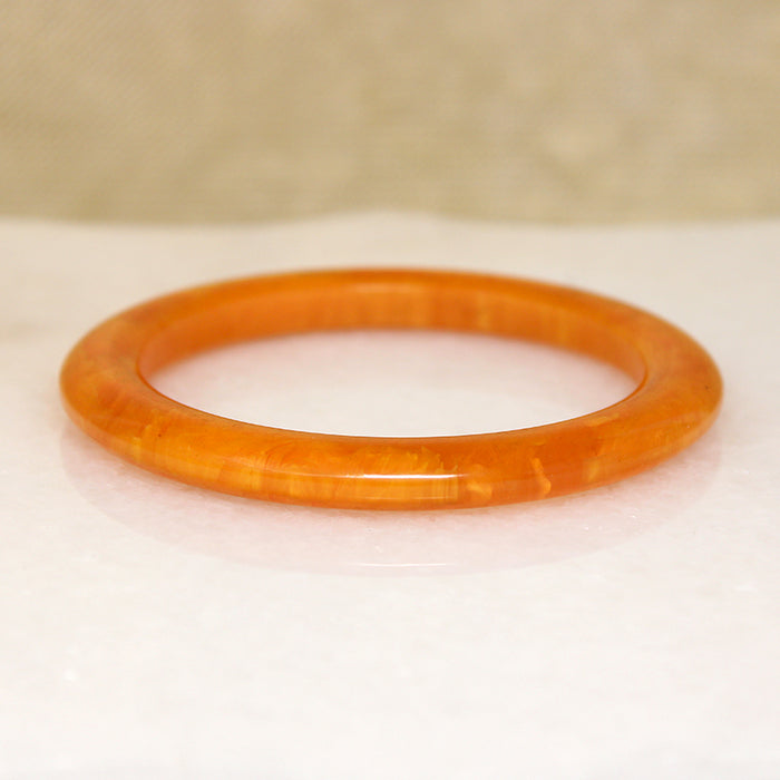 Marmalade-Colored Plastic Bangle Bracelet