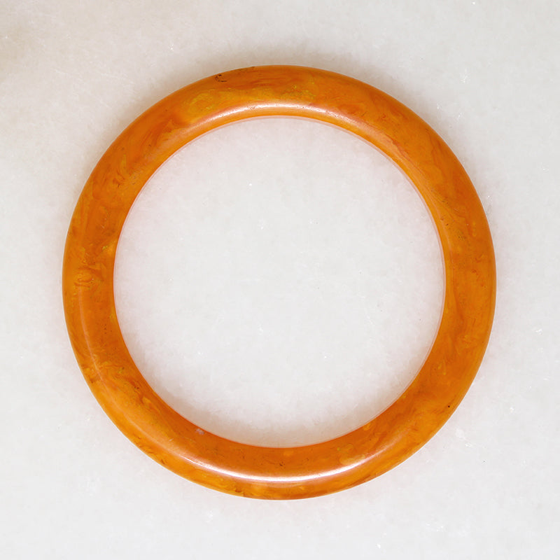 Marmalade-Colored Plastic Bangle Bracelet