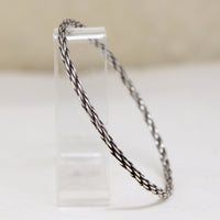 Twisted Sterling Silver Wire Bangle Bracelet
