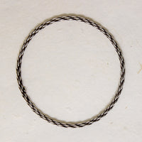 Twisted Sterling Silver Wire Bangle Bracelet