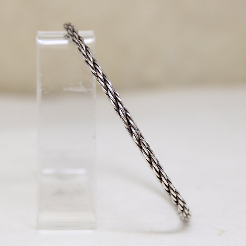 Twisted Sterling Silver Wire Bangle Bracelet