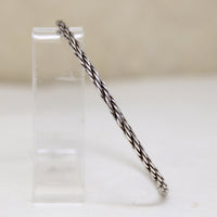 Twisted Sterling Silver Wire Bangle Bracelet