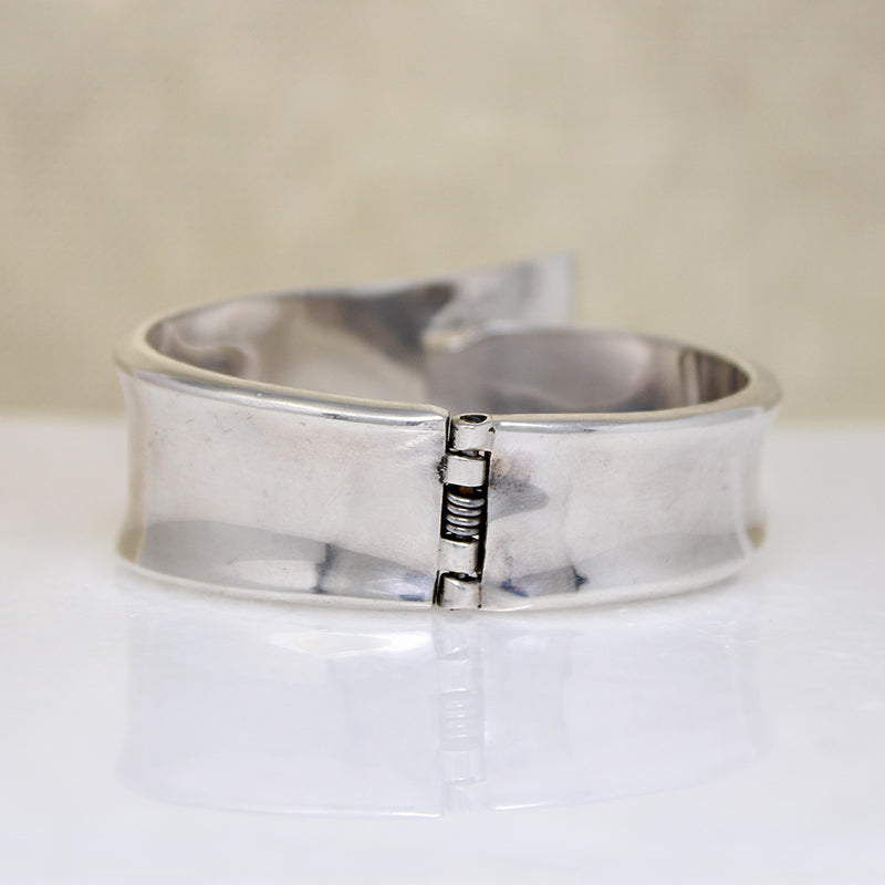 Impressive Mexican Modernist Sterling Buckle Bracelet