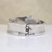 Impressive Mexican Modernist Sterling Buckle Bracelet