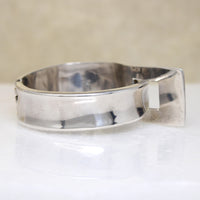 Impressive Mexican Modernist Sterling Buckle Bracelet