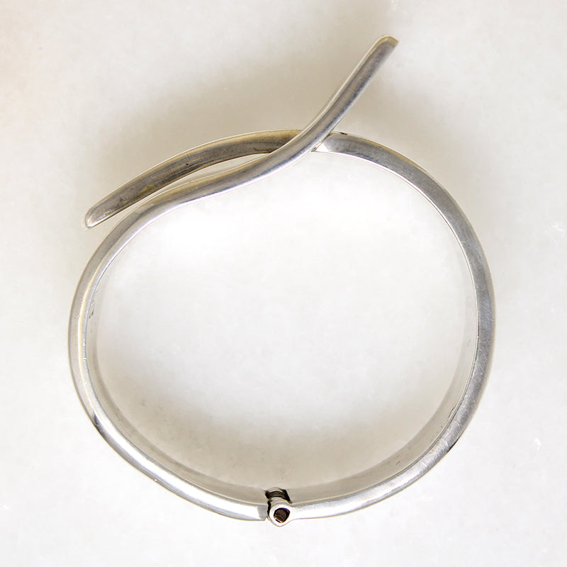 Impressive Mexican Modernist Sterling Buckle Bracelet