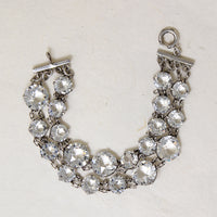 Irresistible Rock Crystal & Sterling Art Deco Bracelet
