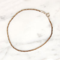 Vintage Sterling Silver Rope Chain Bracelet