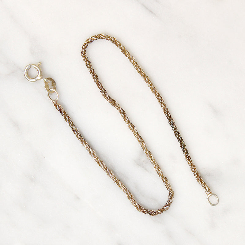 Vintage Sterling Silver Rope Chain Bracelet
