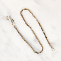 Vintage Sterling Silver Rope Chain Bracelet