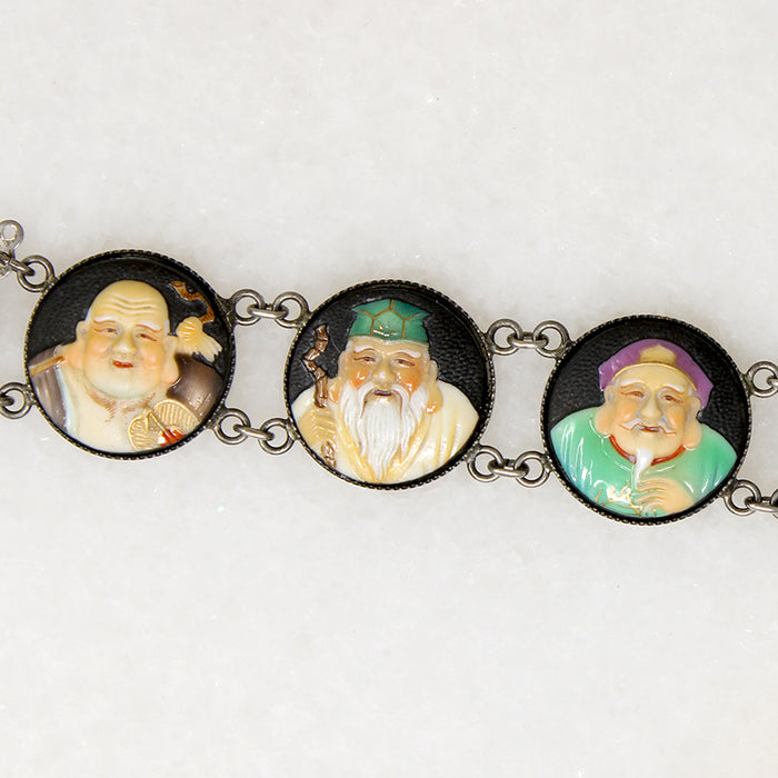 Toshikane Seven Lucky Gods Porcelain Bracelet