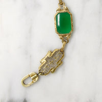 Summery Green Chalcedony & Gold Filigree Bracelet