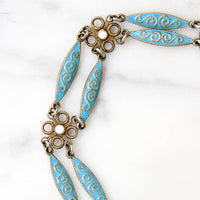 Darling Blue-Enamelled Sterling Silver Bracelet 