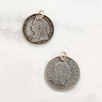 Individual Engraved Initials 19th Century Silver Coin Charms