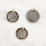 Individual Engraved Initials 19th Century Silver Coin Charms