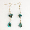 Turquoise Teardrop & Cluster Earrings by Brin