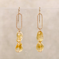 Radiant Citrine Nugget Earrings by Brin