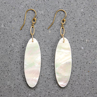 Iridescent Mother of Pearl Earrings by Brin