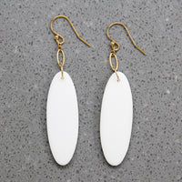 Iridescent Mother of Pearl Earrings by Brin