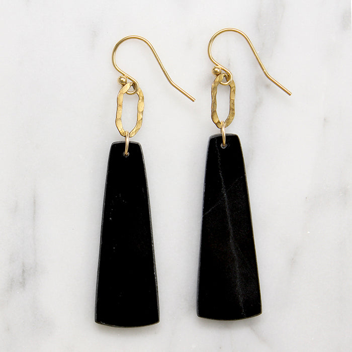Abalone Pendulums & Hammered Links Earrings by Brin