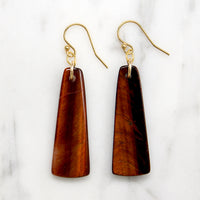Red Tigers Eye Pendulum Earrings by Brin
