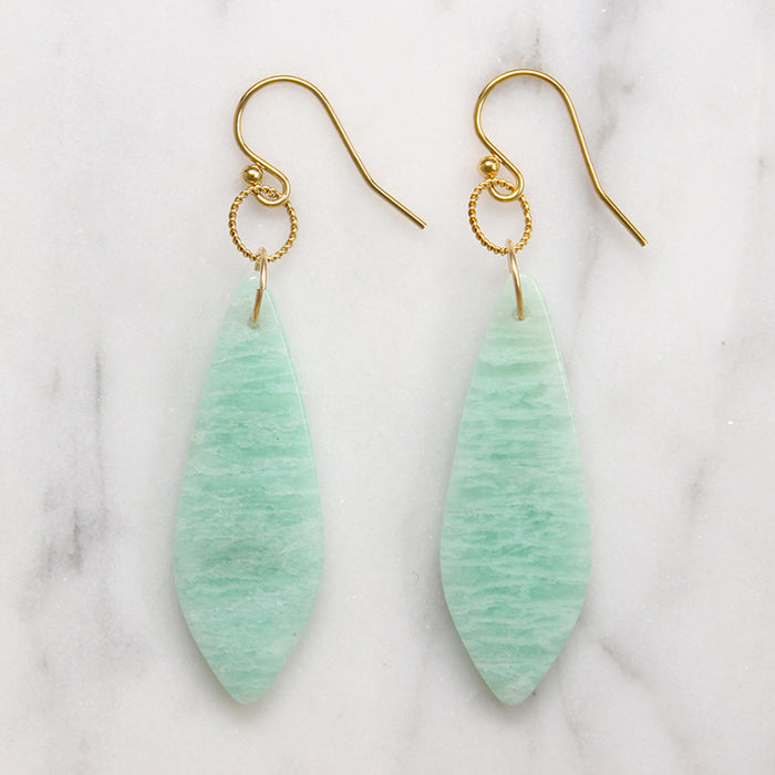 Sea Foam Amazonite Earrings by Brin