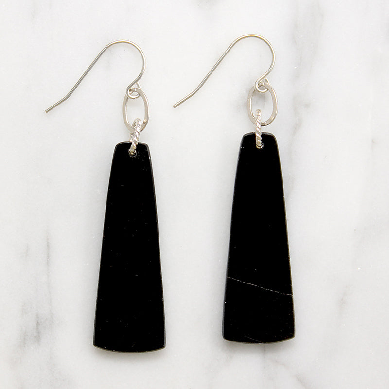 Sterling Silver & Abalone Pendulum Earrings by Brin