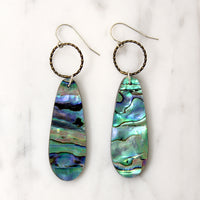 Abalone & Oxidized Sterling Earrings by Brin