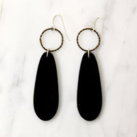 Abalone & Oxidized Sterling Earrings by Brin