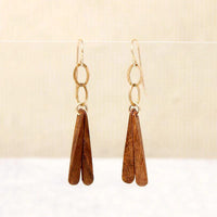 Wood & Brass Whirligig Earrings by Brin